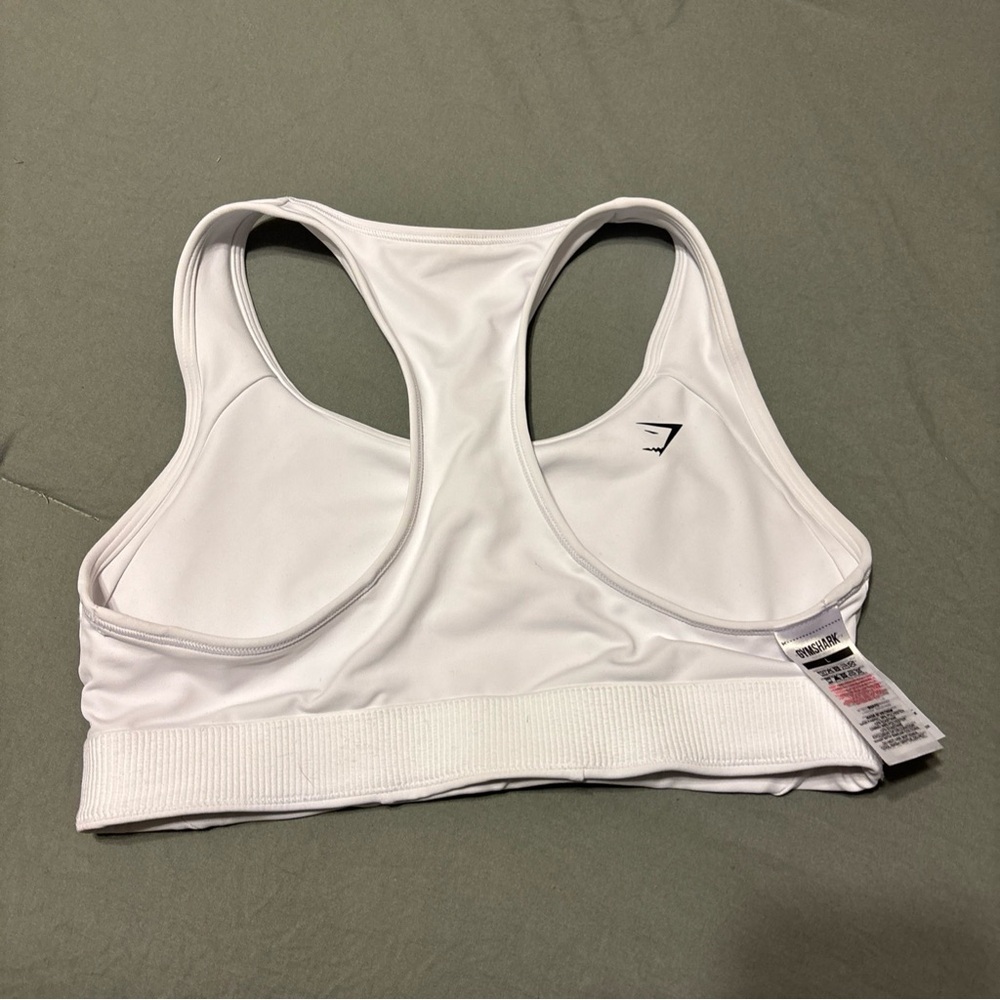 Gymshark Essentials White Performance Sports Bra … - image 8